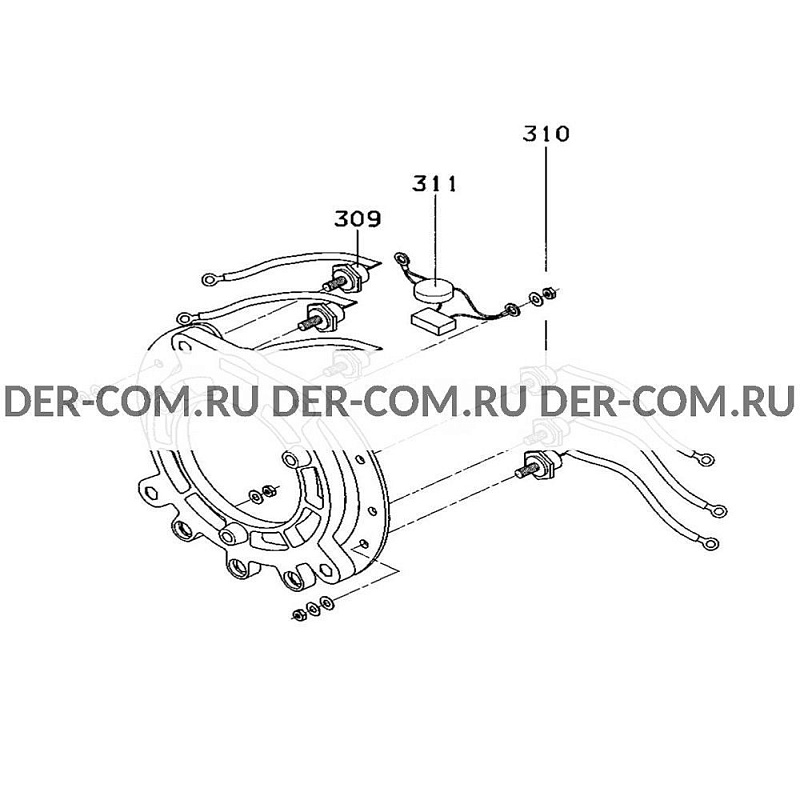 Диодный мост M40FA500A для генераторов Marelli Motori ДизельЭнергоРесурс